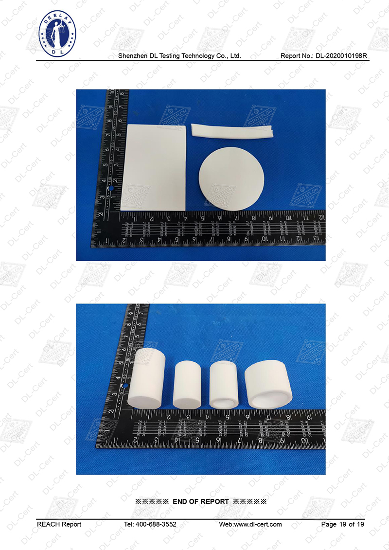 JOINTEFLON REACH TEST REPORT
